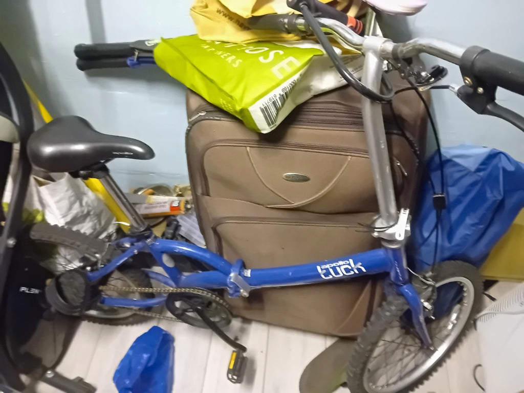 Apollo Tuck Blue Foldable Bike Gold Chain With Padlock Second Hand