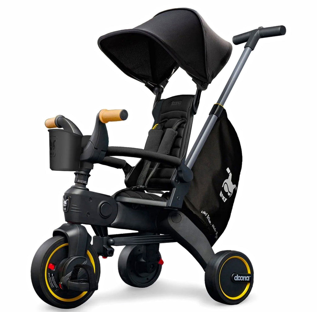Doona Liki Trike Folding Trike w/ Push Handle, Canopy, Travel Bag & Cup Holder