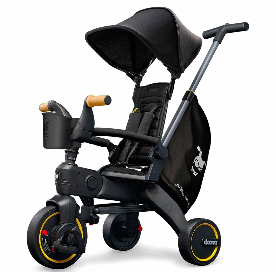 Doona Liki Trike Folding Trike w/ Push Handle, Canopy, Travel Bag & Cup Holder