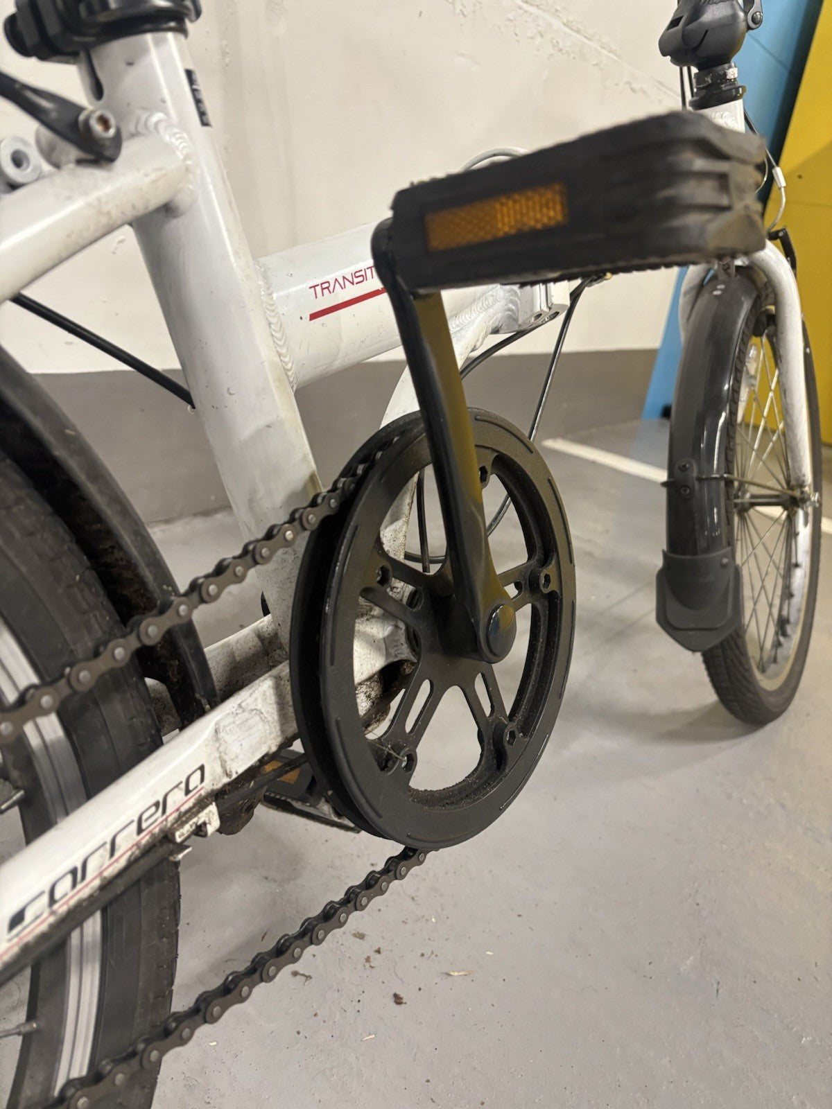 Carrera Transit Lightweight Folding Bike 6061 T6 Aluminium White Colour