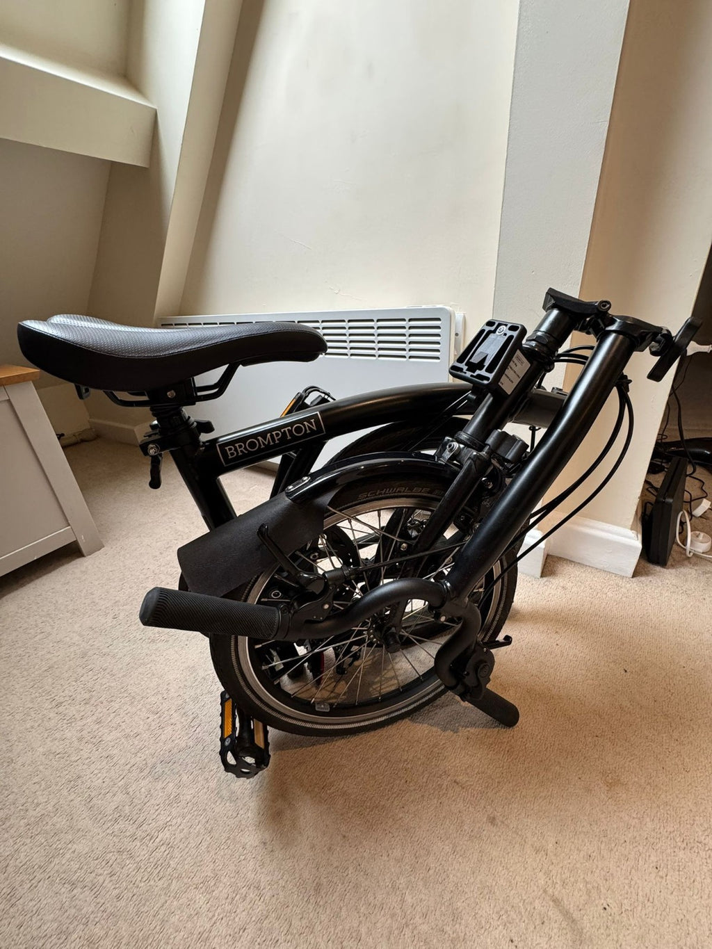 Brompton C Line High Handlebar Folding Bike 2024 Matt Black