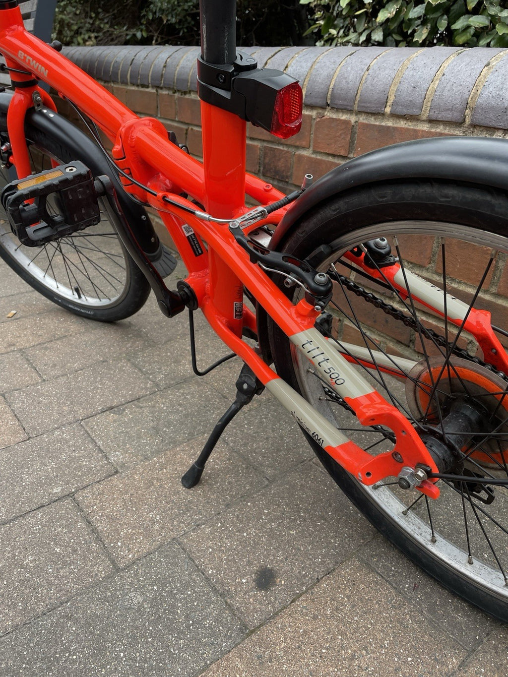 B’Twin Tilt 500 Aluminium 6061 - Orange - Foldable Bike