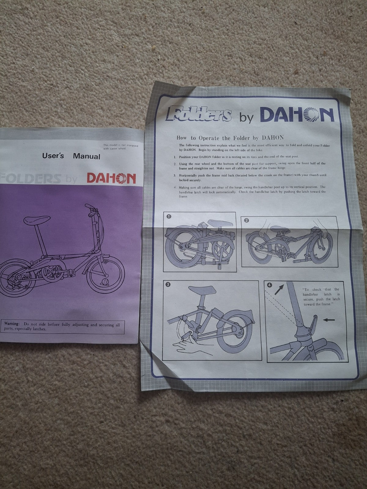 Two Matching Vintage Bickerton Folding Bikes. Hardly Used Since the 90's.