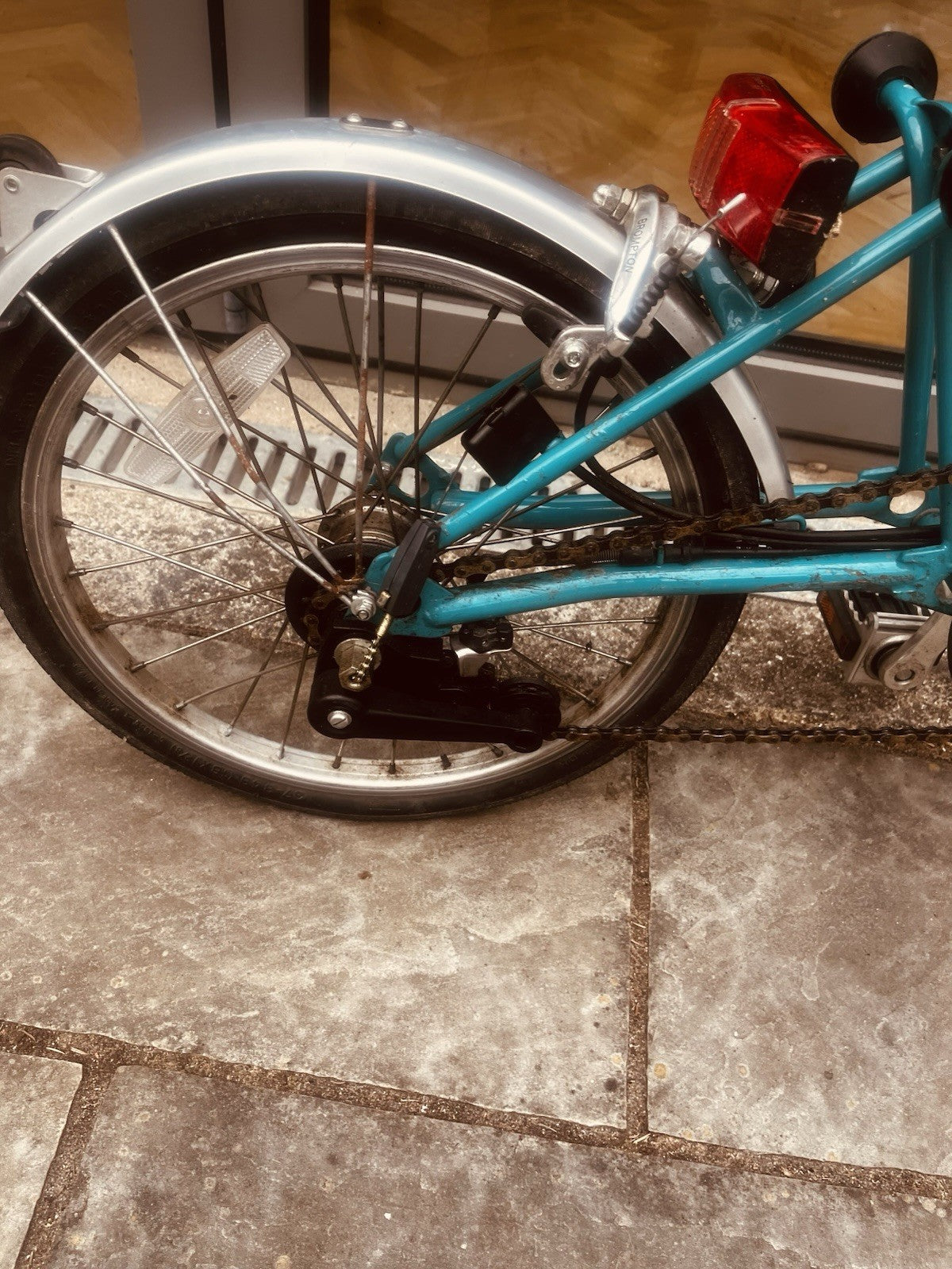 Brompton Folding Bike. Classic M3L model. 3 speed, lock and pump.