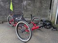KMX Kart Koyote Adult Recumbent Trike. 20" wheels, 20 speed, folding - Rare