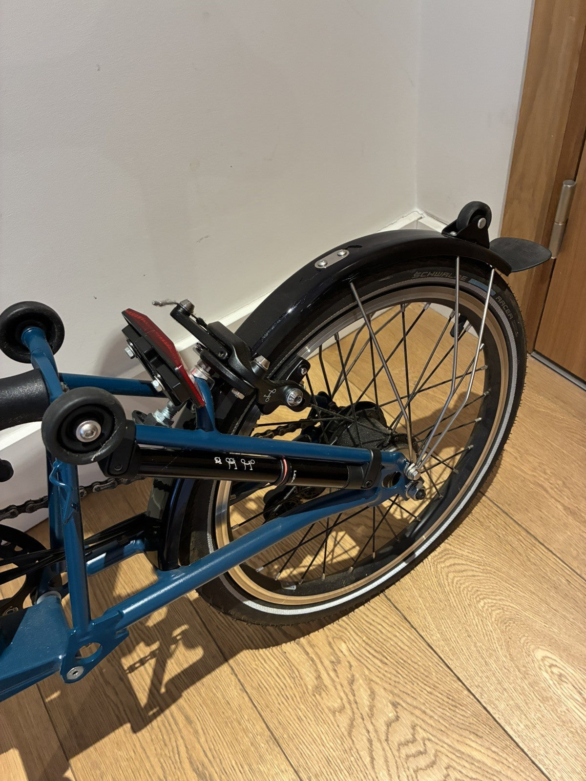 Brompton C Line Explore 6 Speed Low Bar 2024 Folding Bike - Ocean Blue