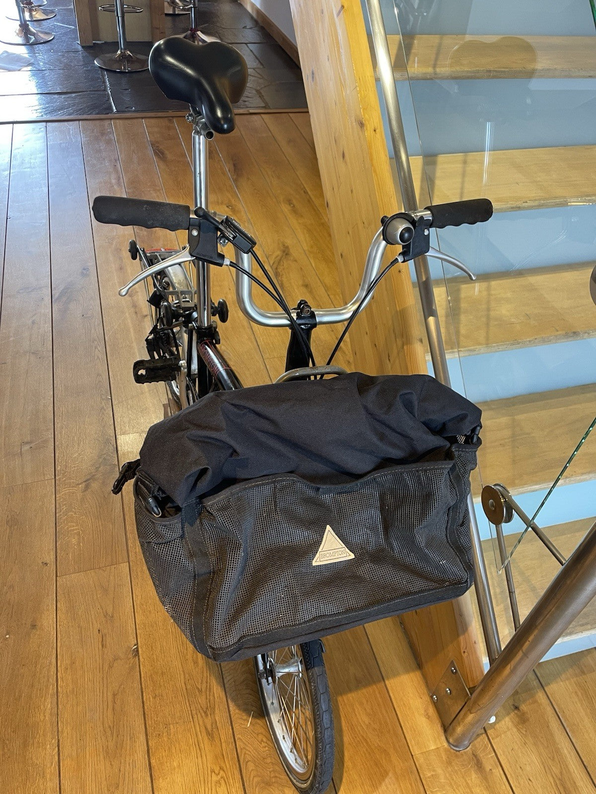 Brompton Folding Bike 16in Black/Silver Derailleur Caliper, Rack Mudguards