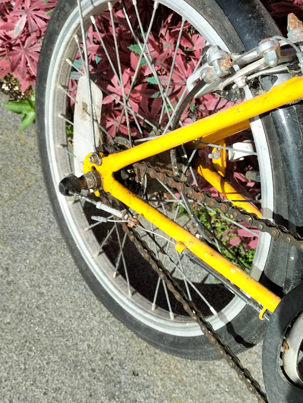 Vintage 1985 Micro lite fold up bike - rusty - please read description + photos