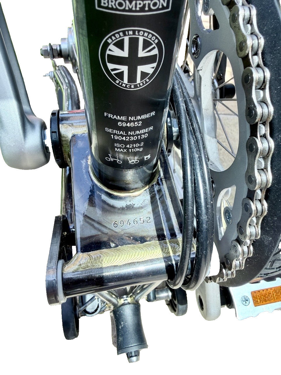 Brompton M6R (conversion from M6L) Raw Lacquer finish, low mileage, v good cond