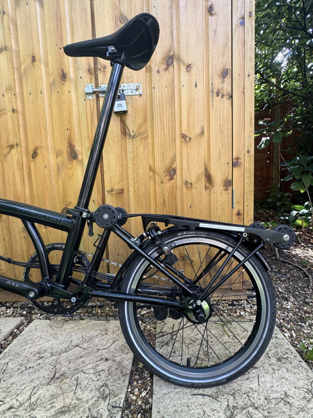 Brompton C‑Line S6L Black Edition Roller Rack – Low Handlebar – 6‑Speed - Brooks