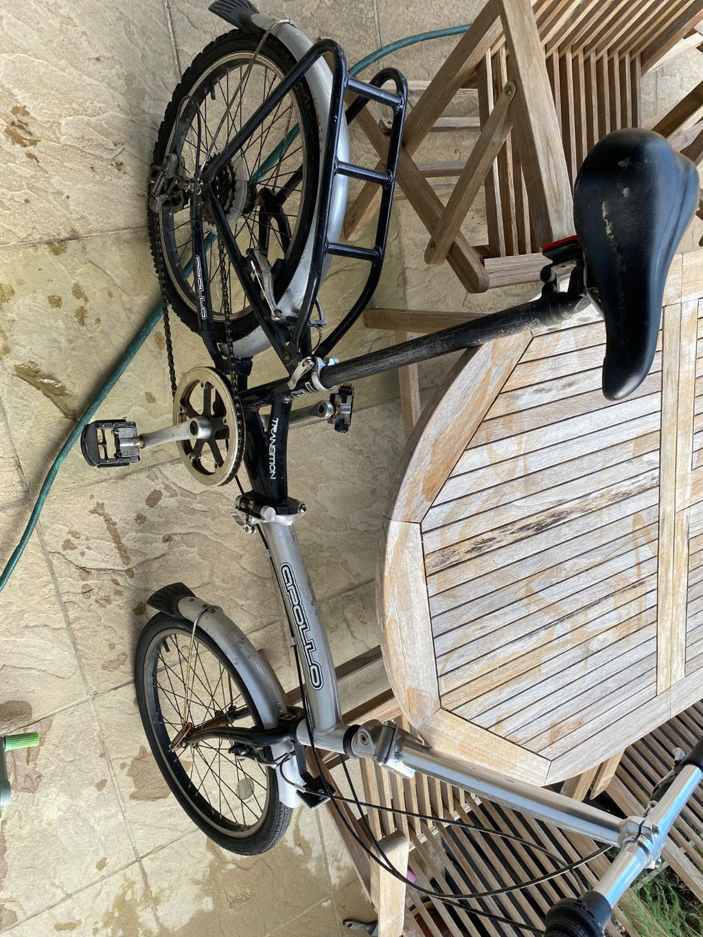 Apollo Transition 20in Folding Bike 6-Speed Aluminium Mudguards Silver/Black
