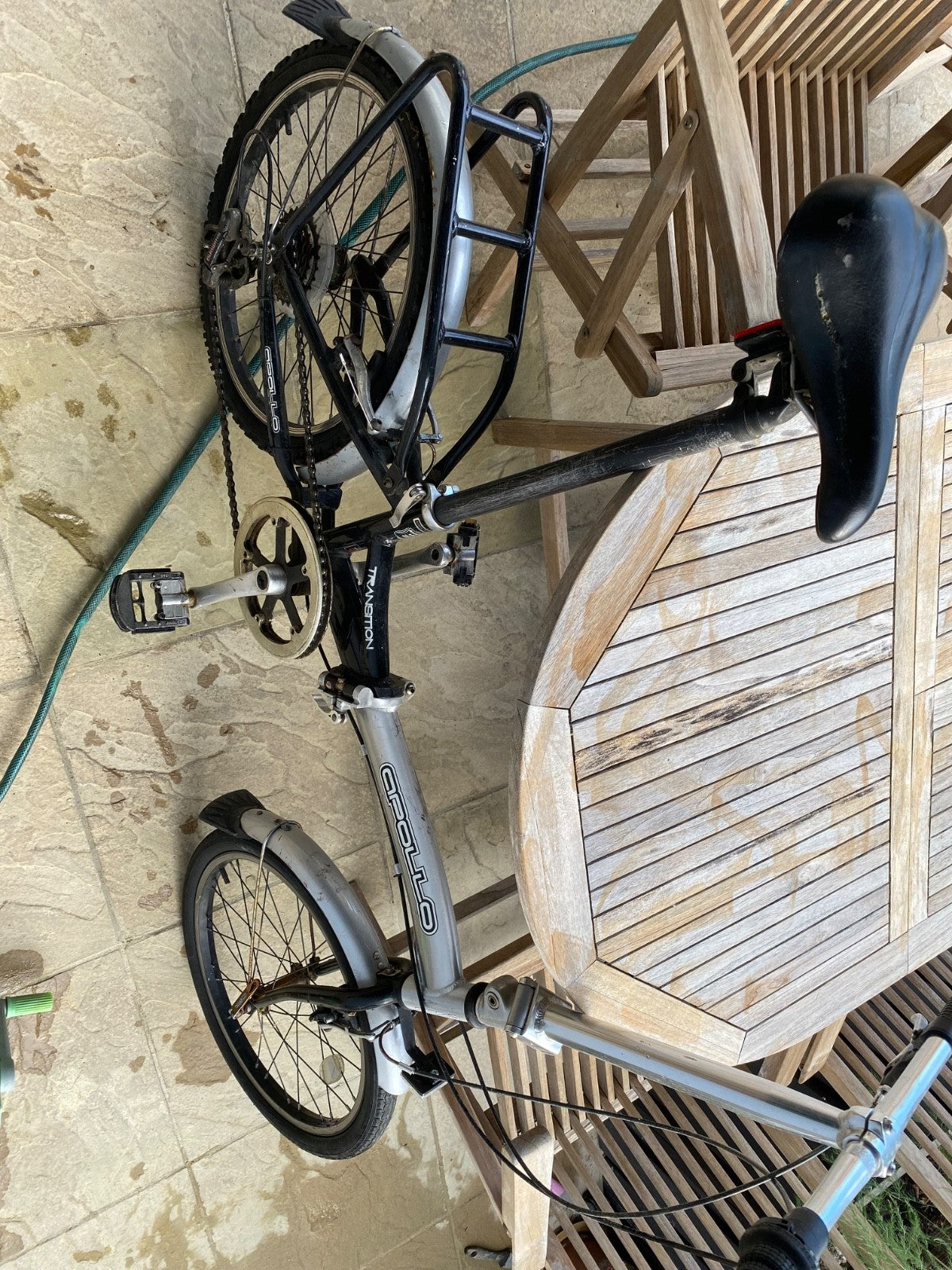 Apollo Transition 20in Folding Bike 6-Speed Aluminium Mudguards Silver/Black