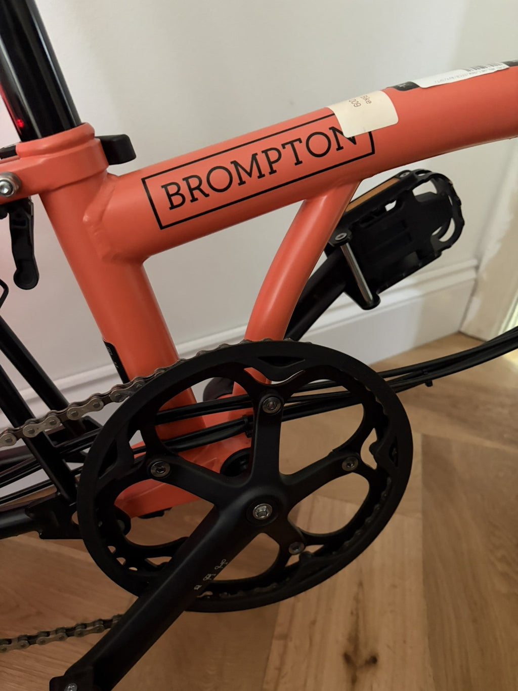Brompton Electric C Line 6 Speed Folding Bike 2023 - Coral Orange - RRP £3060