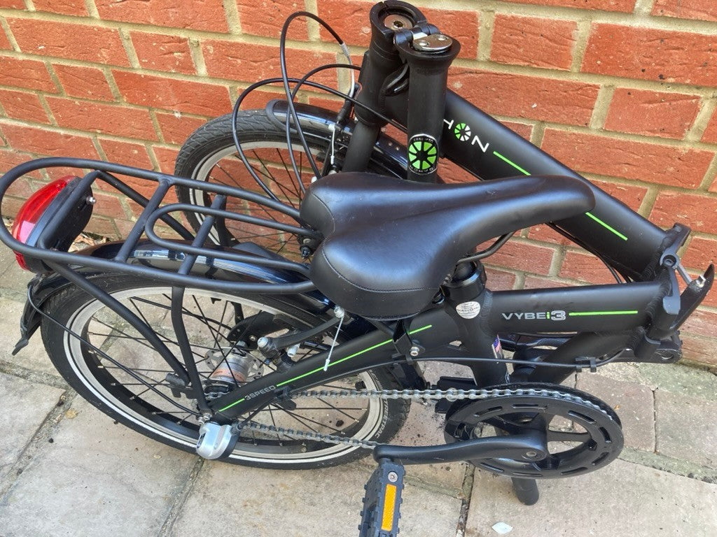 Dahon Vybe i3 20" Wheels 12.9 kg Compact Unisex Matt Black Folding Bike.