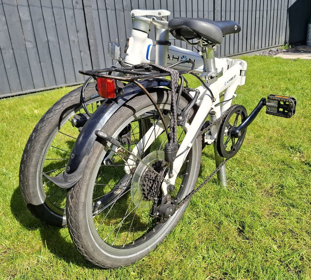 Dahon Vybe D7 Folding Bike White Alloy Lightweight 7 speed 11kg Adjust Seat+Bars