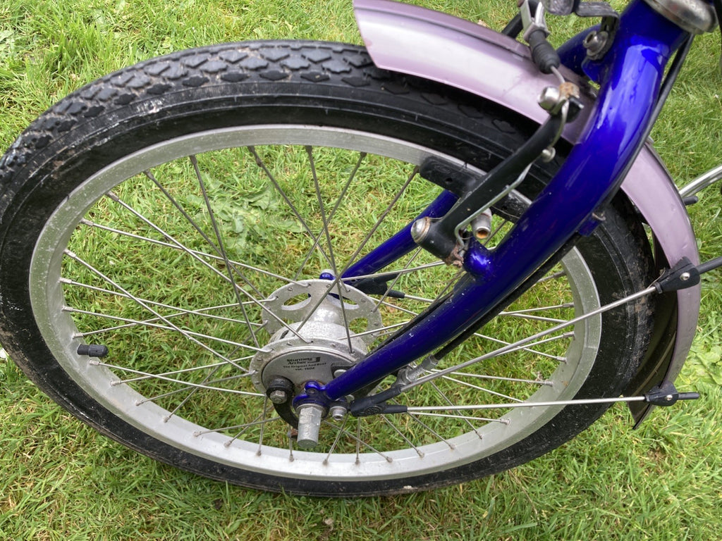Pashley Tri-1 Adult Foldable Tricycle Trike with F&M basket, cover & extras