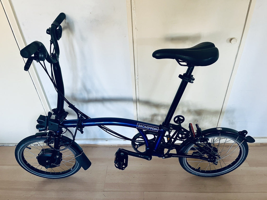 Brompton C Line elctrc 6  Speed, F laming  Blue, One Size