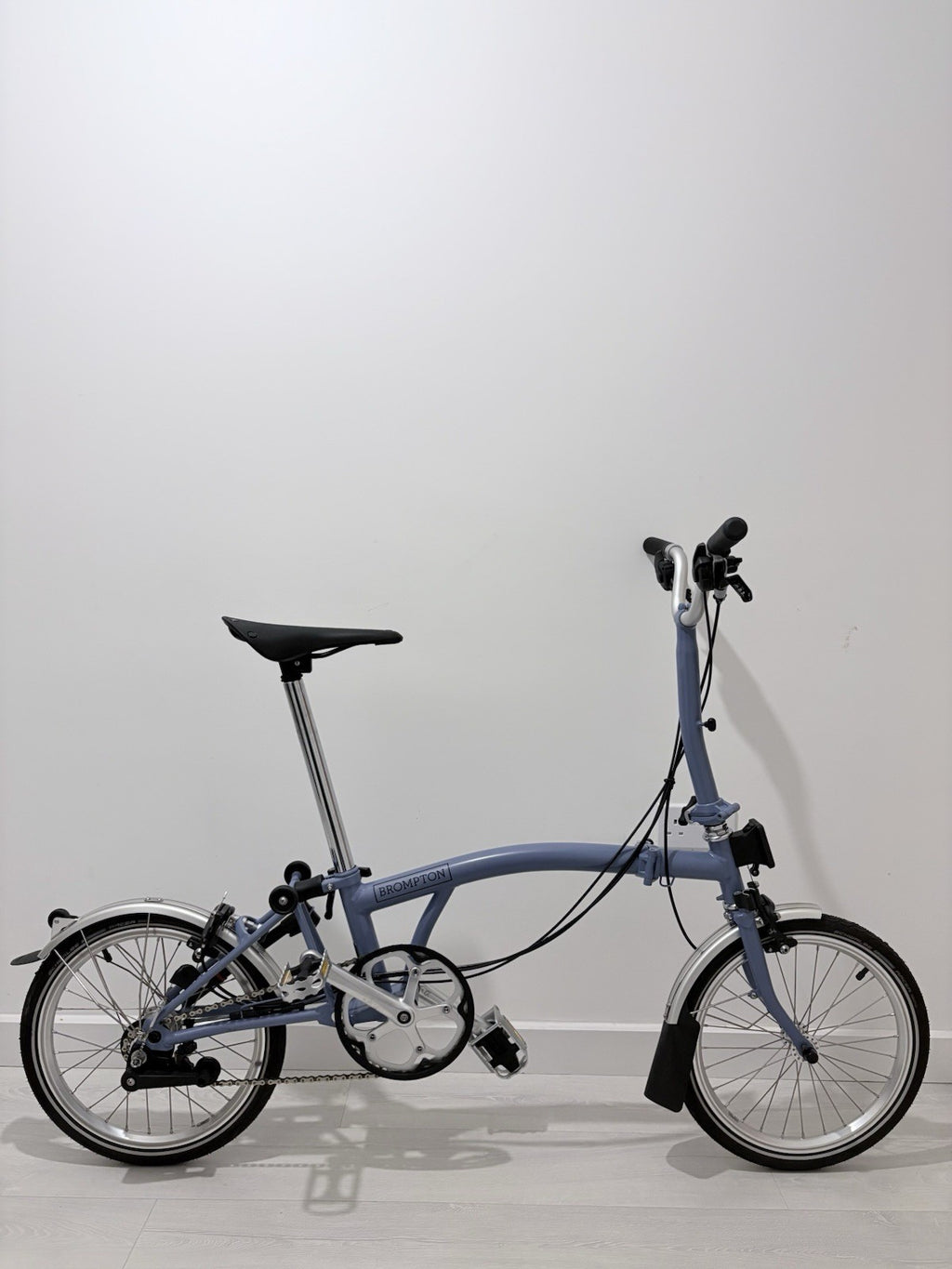 Brompton M6L Cloud Blue Folding Bike Excellent Condition
