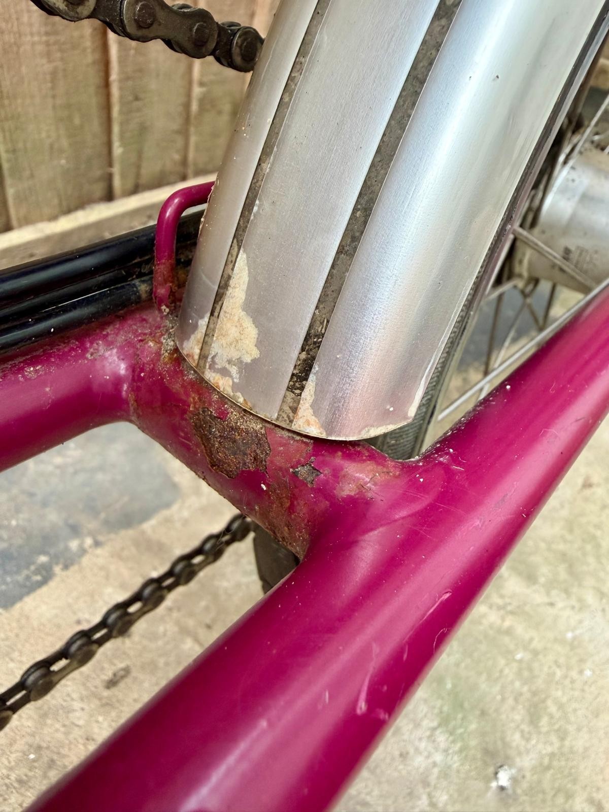 Brompton Folding Bike M3L in Pink with Mudguards and bag holder