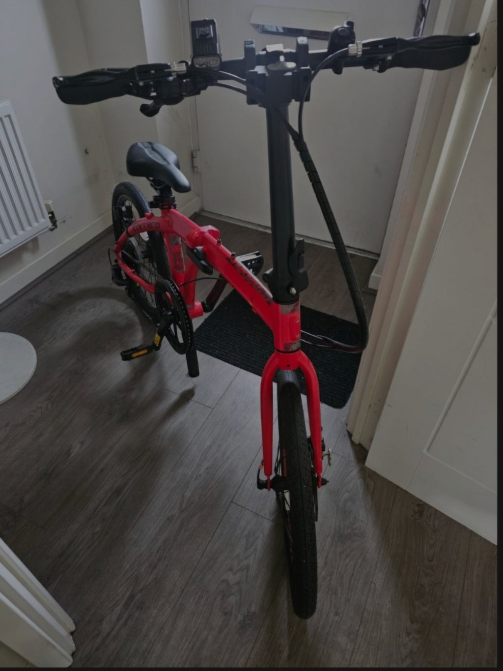 Carrera Transit Folding Bike 20in Wheels Red Flat Bar V-Brake Unisex Adults