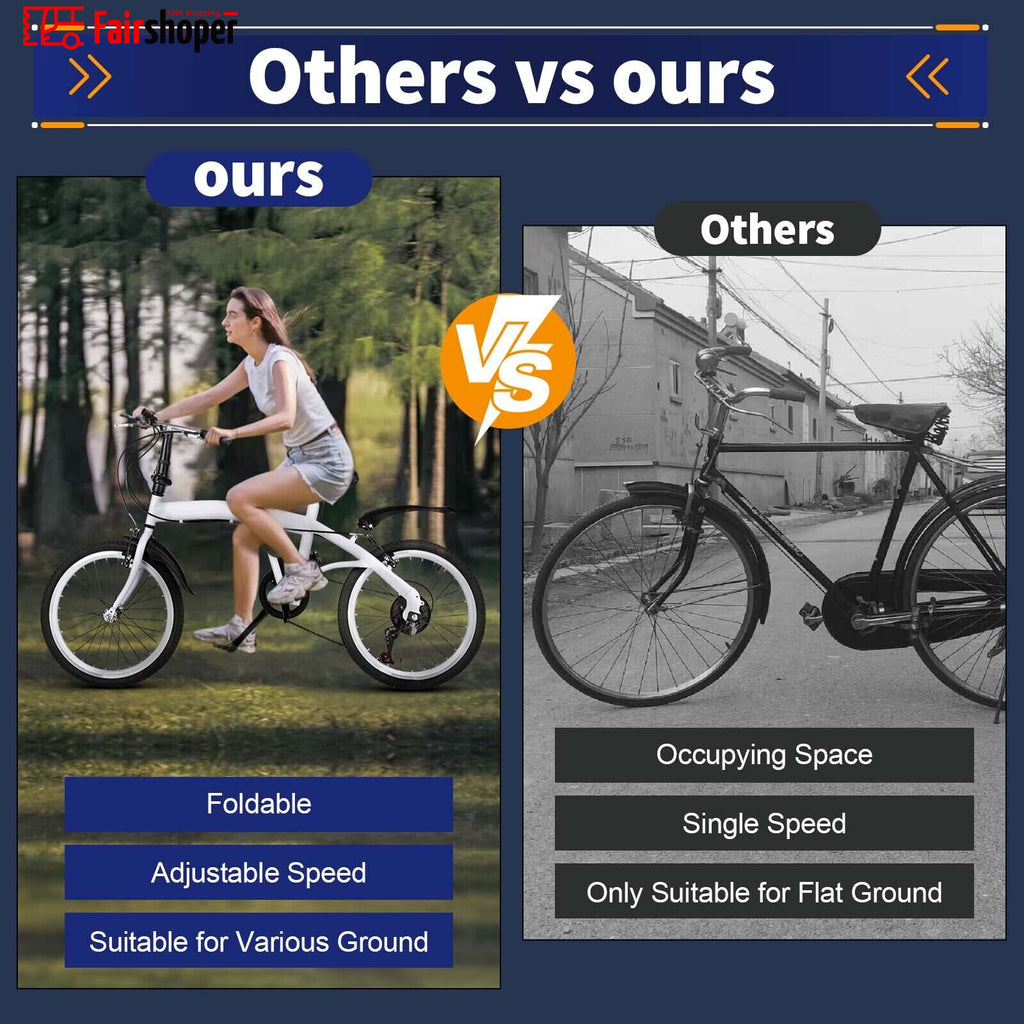 20" Folding Bike Adults Bicycle Lightweight Alloy Bicycle Folding City Bike UK
