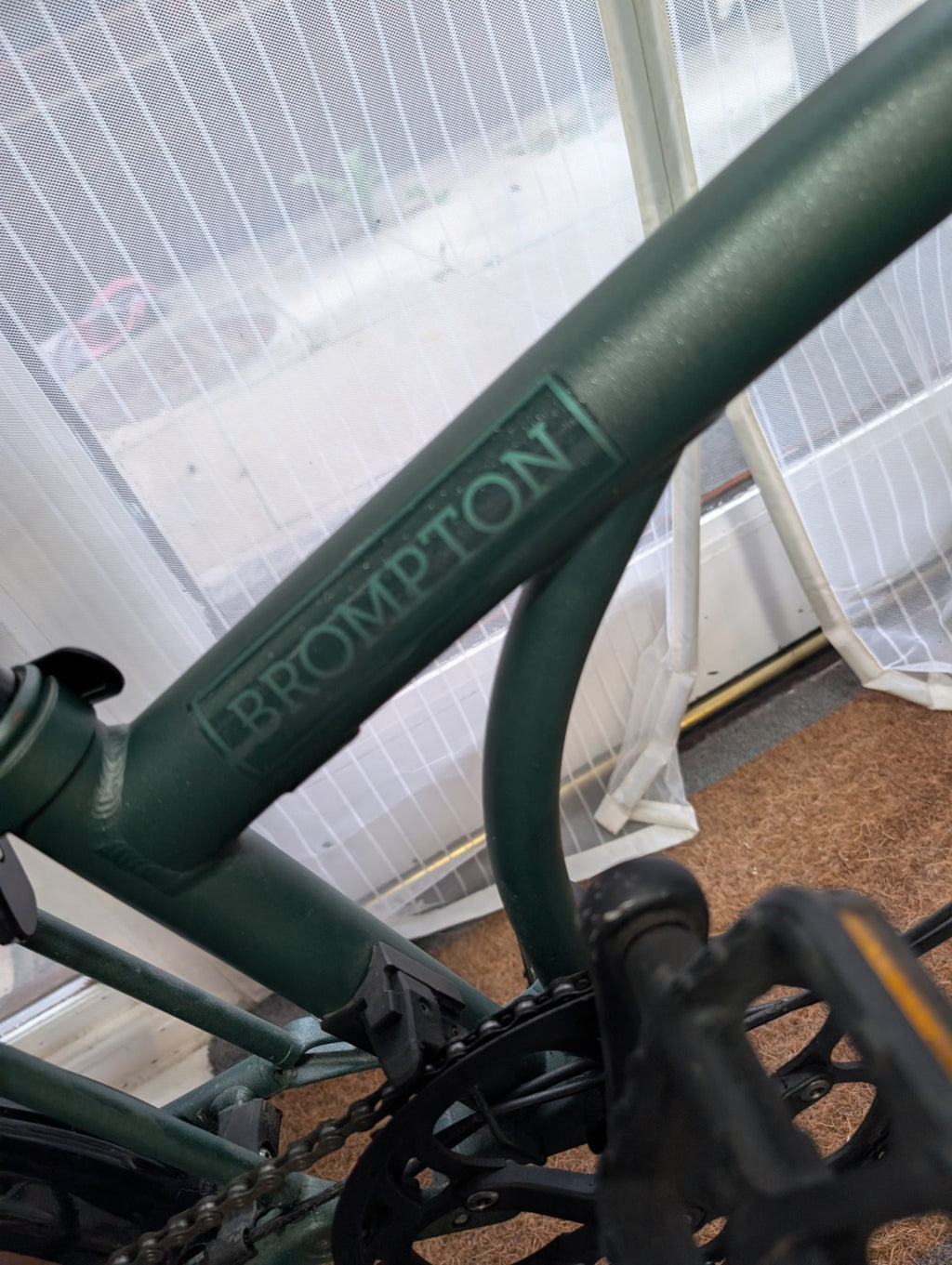 Brompton G Line with Optional Extras. 20" Rims, Green, 8-Speed, Rack, Mudguards