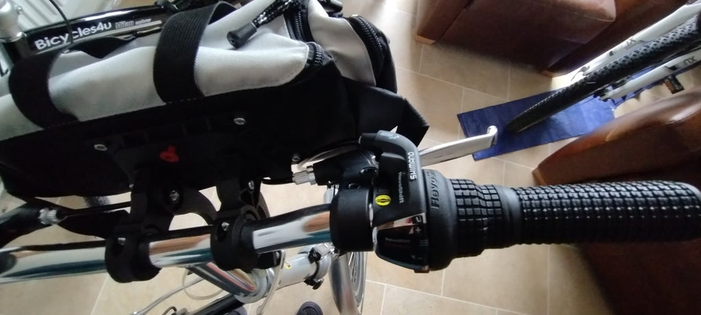 Pair of Bicycles4u Milan Explorer Folding Bicycle 20 Wheels with bags etc