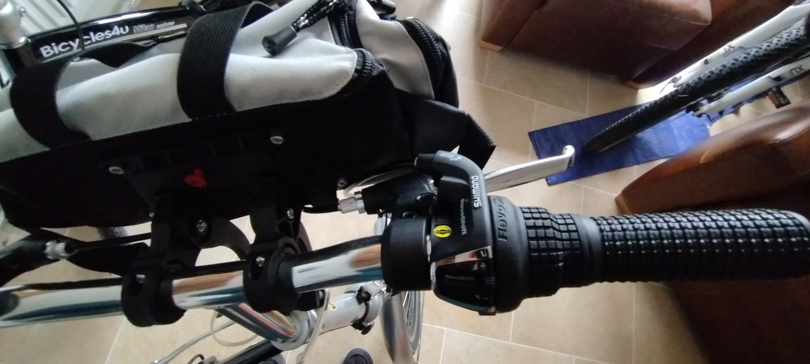 Pair of Bicycles4u Milan Explorer Folding Bicycle 20 Wheels with bags etc
