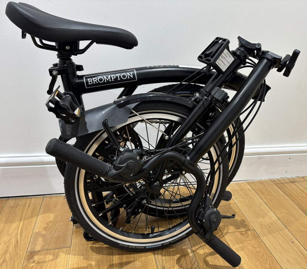 Brompton C Line 6 Speed 2023 Mid Handlebar Folding Bike - Matt Black Used Twice