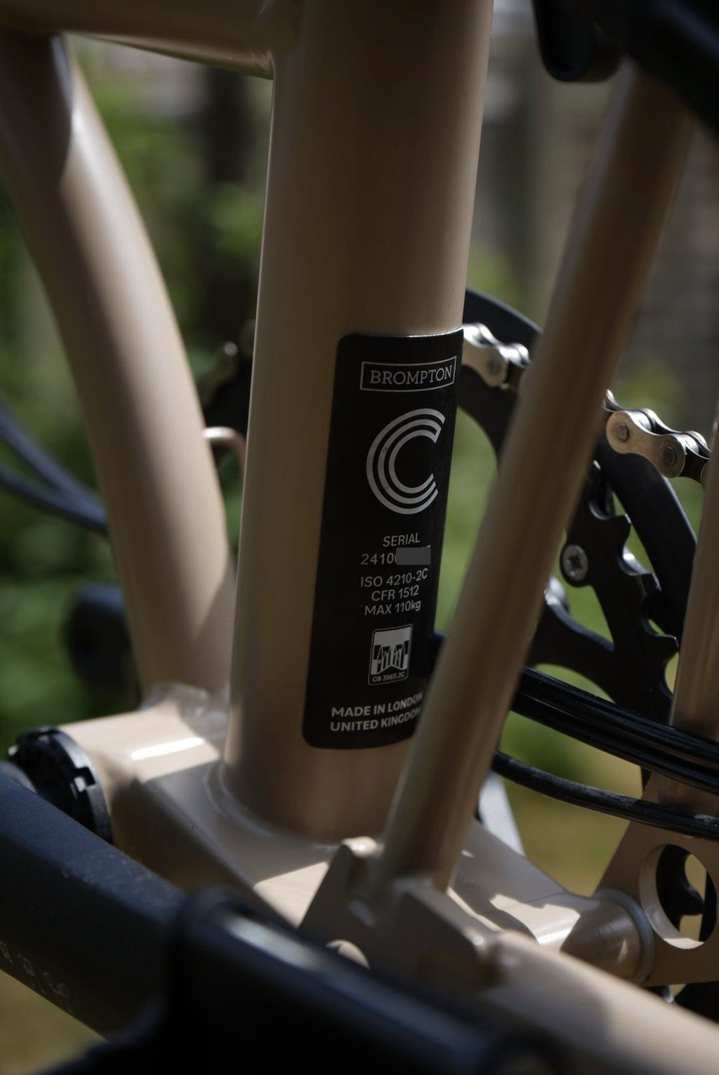 2024 Brompton Cline H6L (6-speed) Dune Sand colour