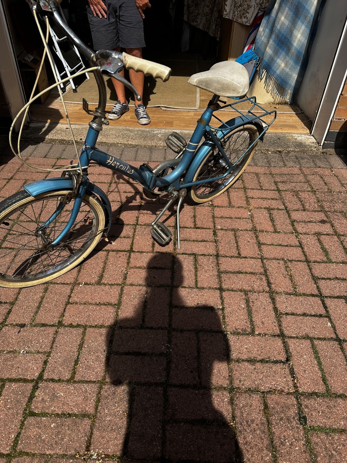 Raleigh Compact Vintage Folding Bike 1970s Retro light blue Original