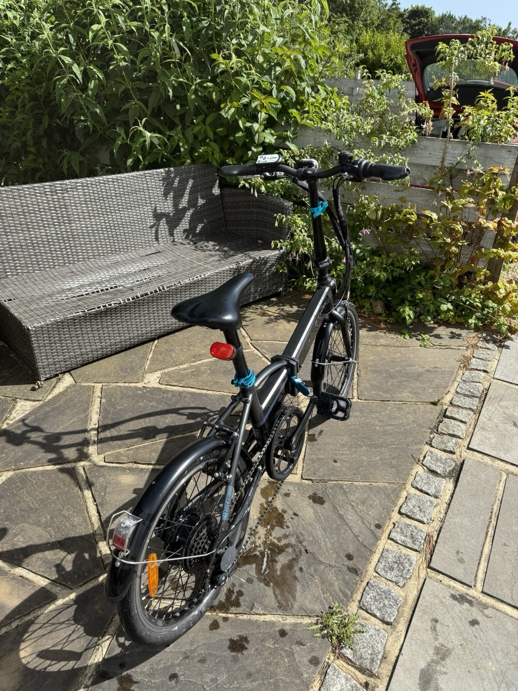 B'Twin Folding Bike Dark Blue, Decathlon