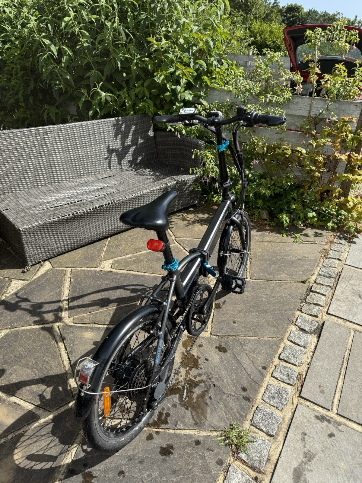 B'Twin Folding Bike Dark Blue, Decathlon