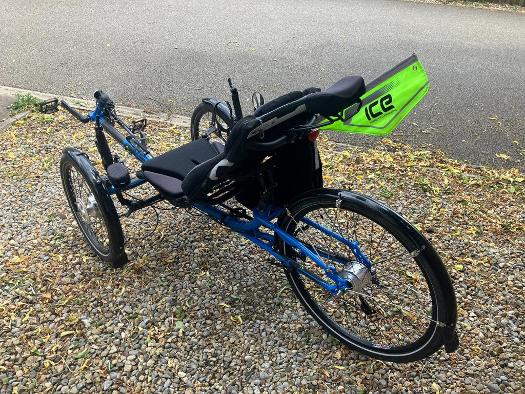 2023 ICE Adventure Recumbent folding Trike. Hub gears, 2 panniers