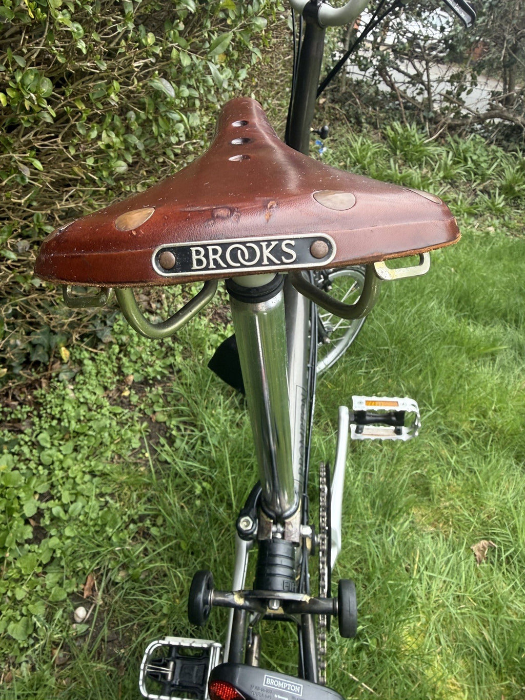 2017 Brompton M3R Folding Bike, Raw Lacquer, Brooks B17 Saddle, Dynamo Hub Light
