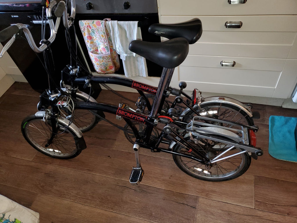 2 x Brompton Folding Bike 3 Speed Black Need service.