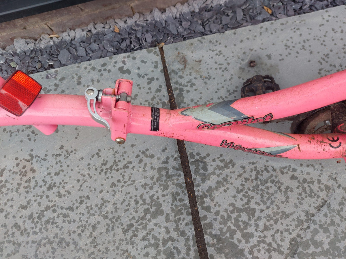 Weeride Co-Pilot 20in Kids Bike Pink 1-Speed Steel BMX Bars Folding Reflectors