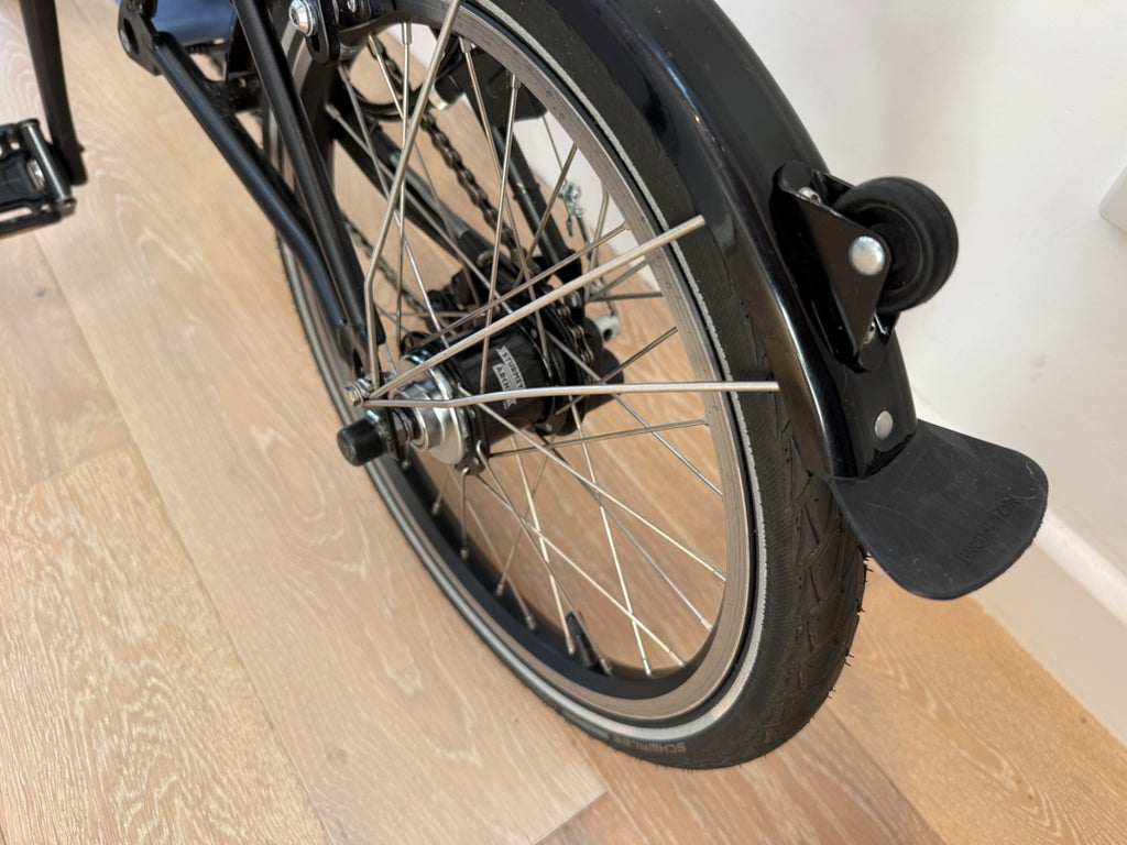 Brompton Electric C Line 6 Speed 2023 Cloud Blue Brooks Saddle - High Haddlebars