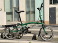 Brompton Folding Bike - Racing Green - M Bar 2 Speed With Rear Rack & Mudguards