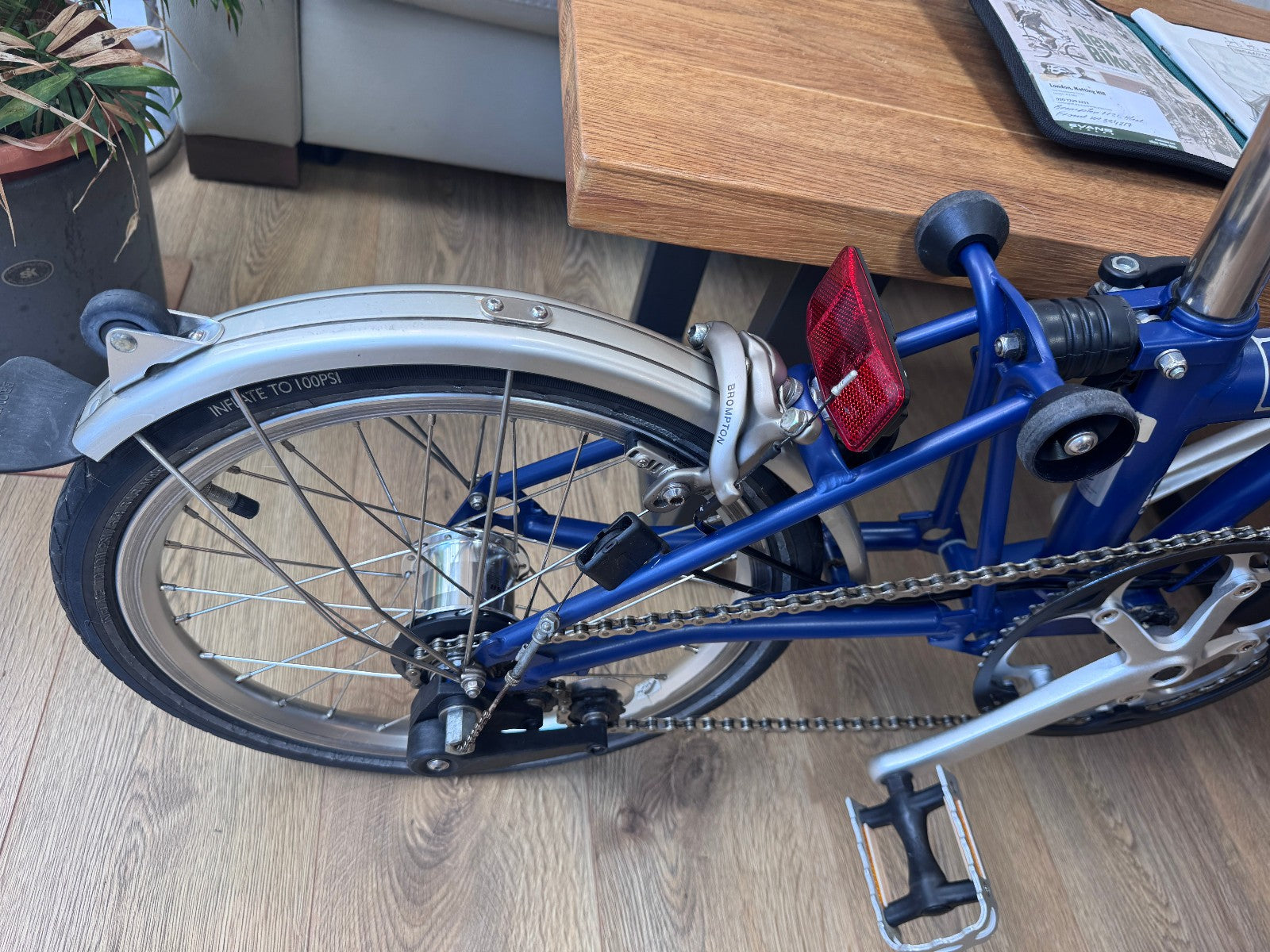Brompton Folding Bicycle  - Blue - Original Paperwork included - Nice Condition!