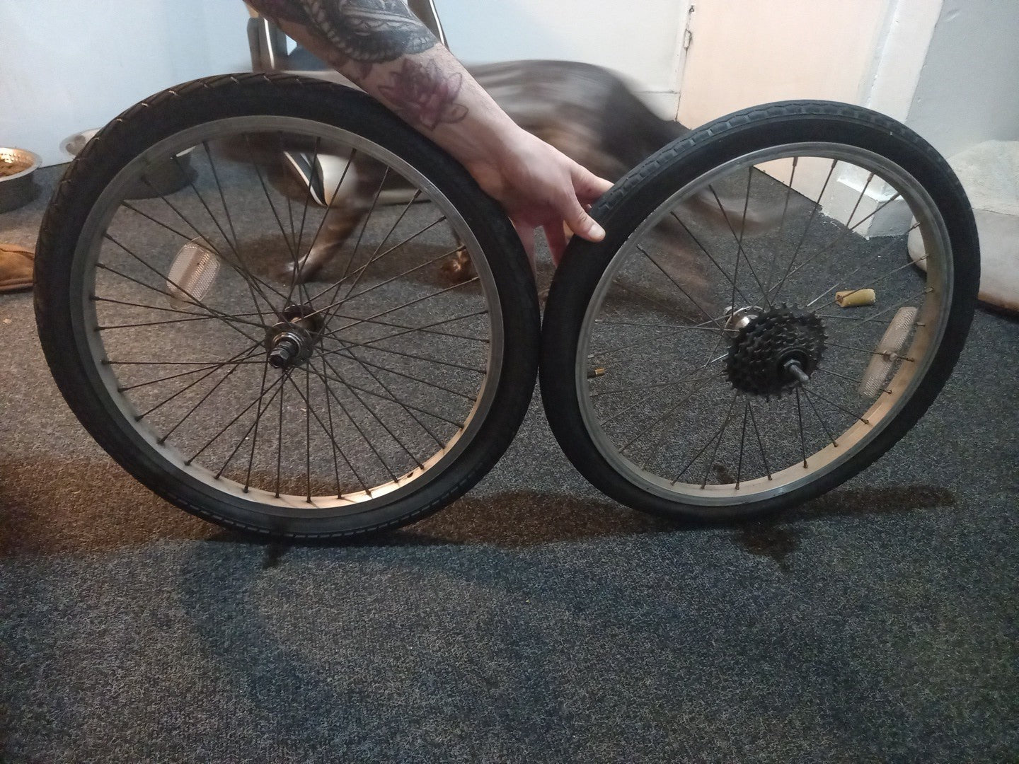6 Speed 20 x 1.75 Inch Set Of Bike Wheels