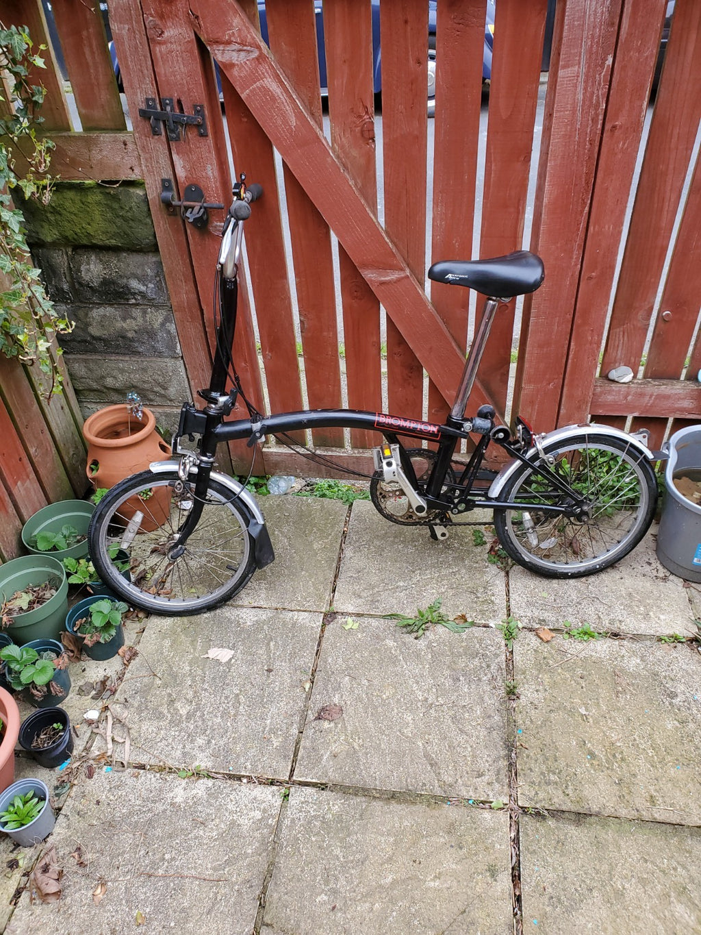 2 x Brompton Folding Bike 3 Speed Black Need service.