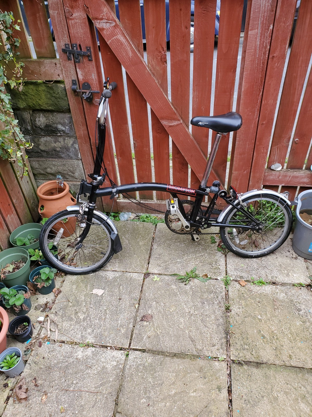 2 x Brompton Folding Bike 3 Speed Black Need service.