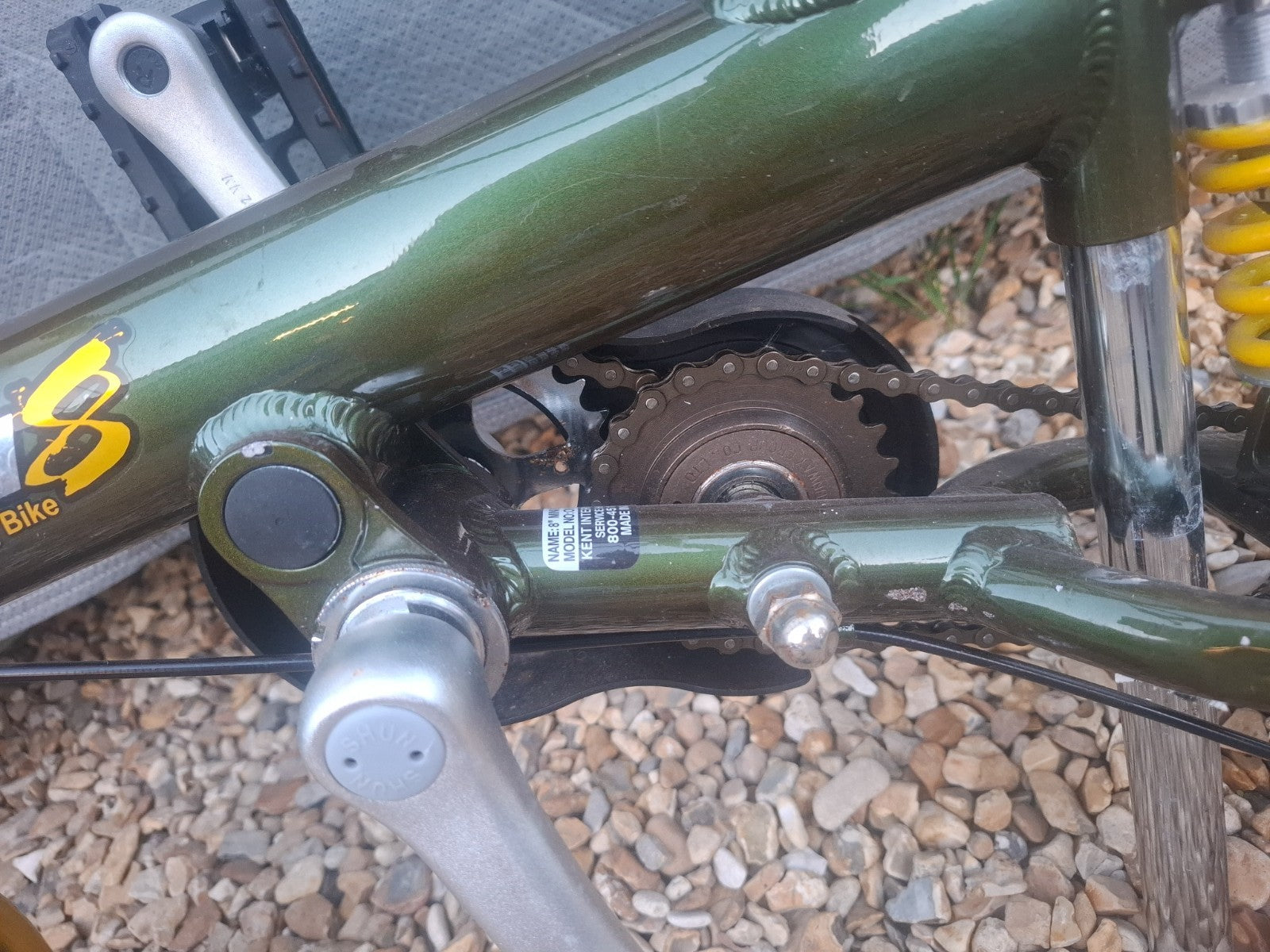 Kent Kini 8 Sub Compact folding bike Green Small Folding Cycle