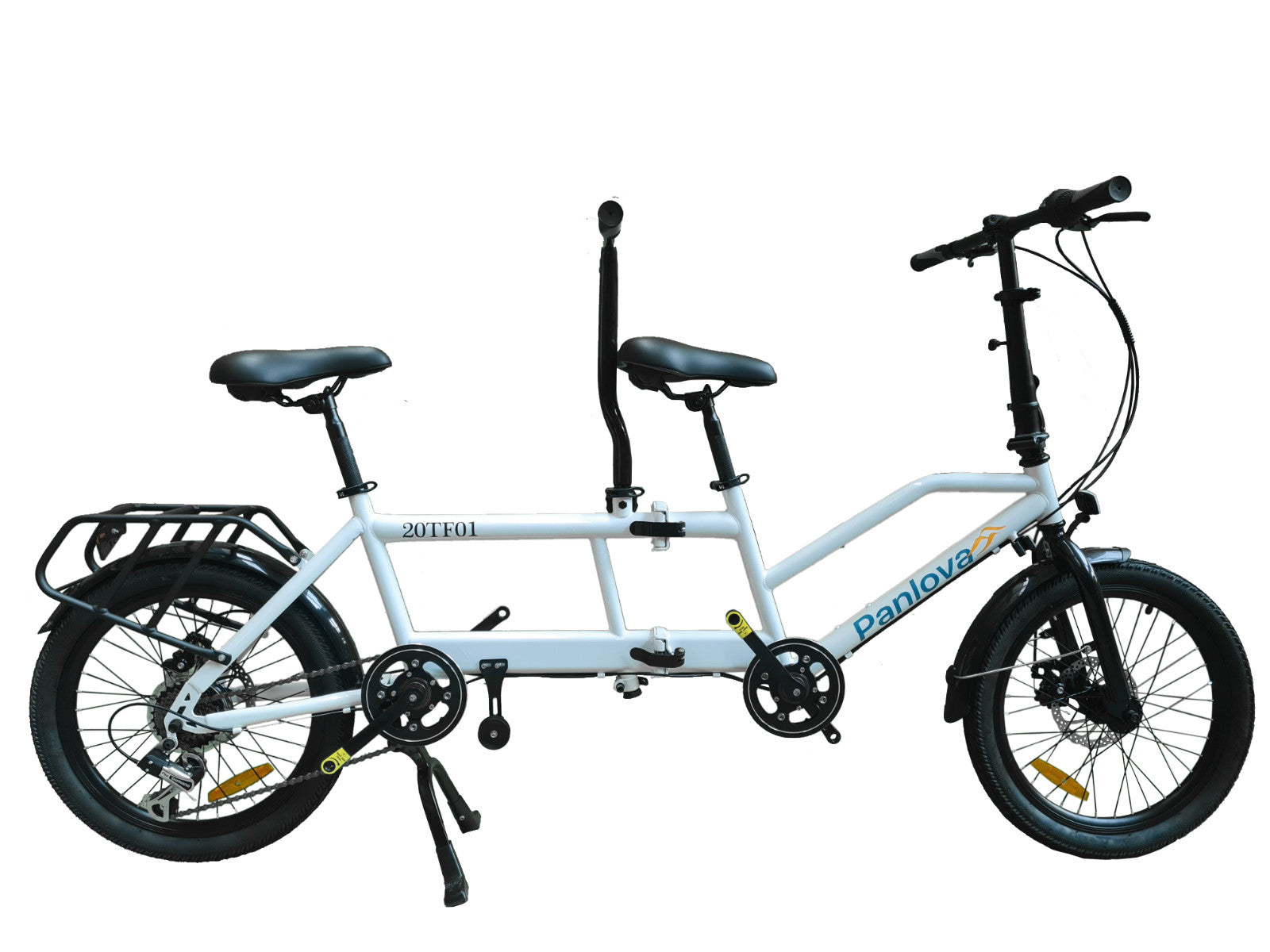 20" Wheel Folding Tandem Bicycle bike, 7 SP Shimano, Full Disc Brakes -20TF01W5