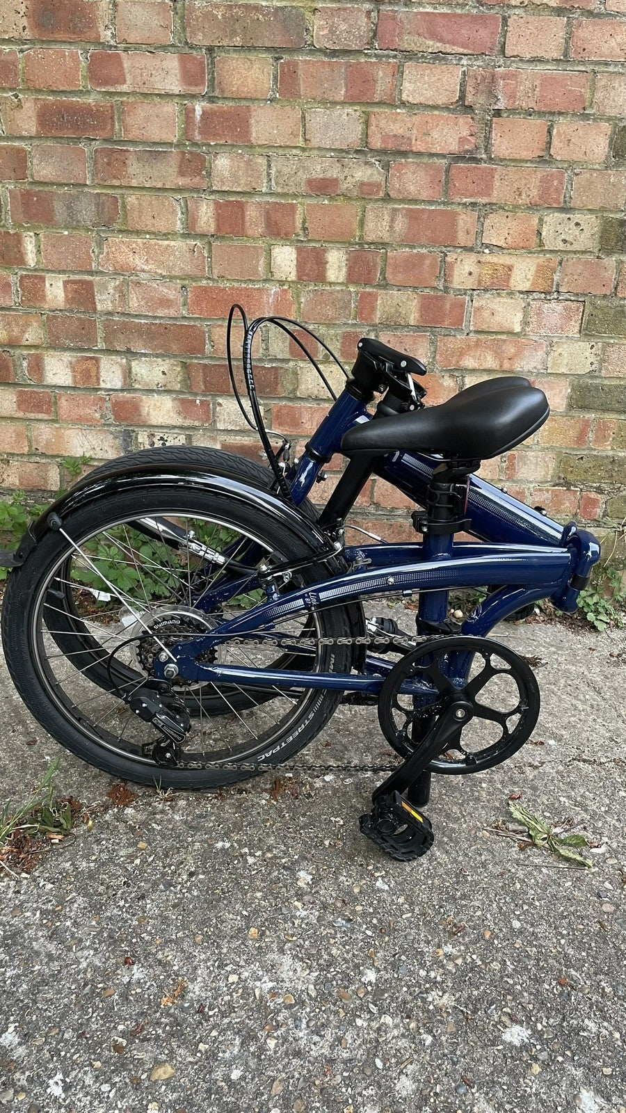 Tern Folding Bike 20in Blue/Black Flat Bar V-Brakes Mudguards Kickstand
