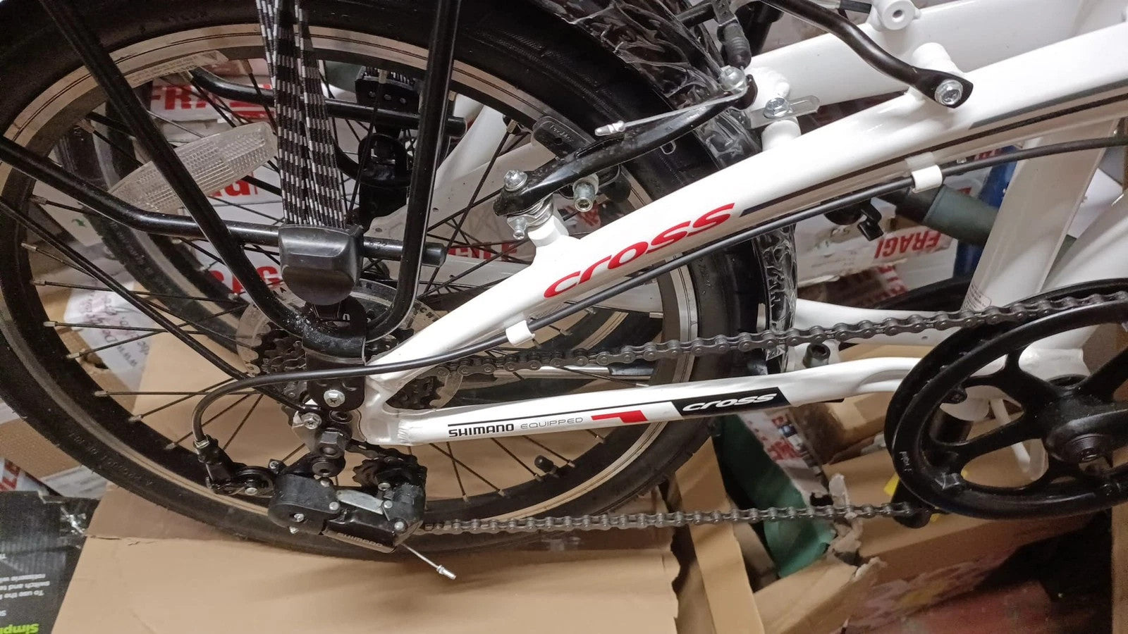 Cross CRF500 20 inch Wheel Size Unisex Folding Bike - White