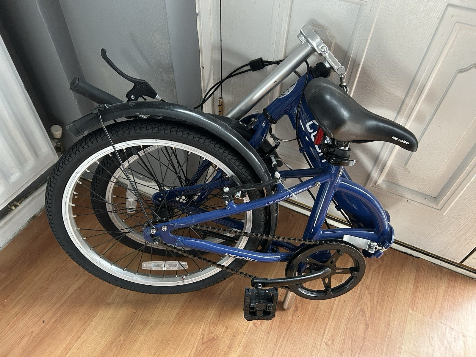 Apollo Tuck 20'' Lightweight Folding Bike Single Speed Blue