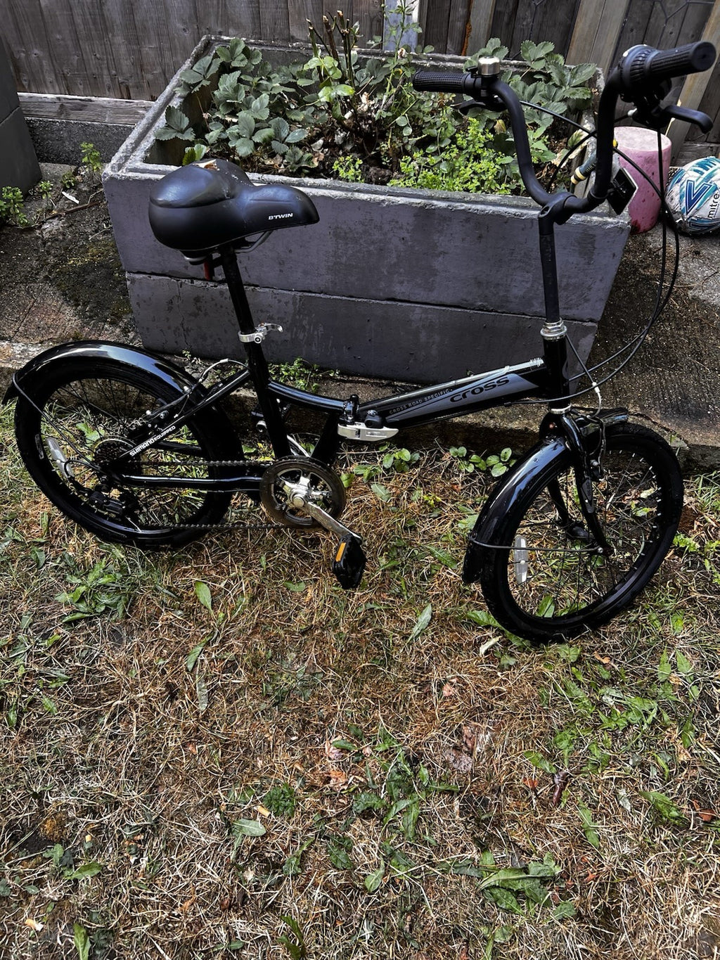 Cross 20” Folding Bike Shimano 7 Speed Adult Bicycle Black Foldable ...