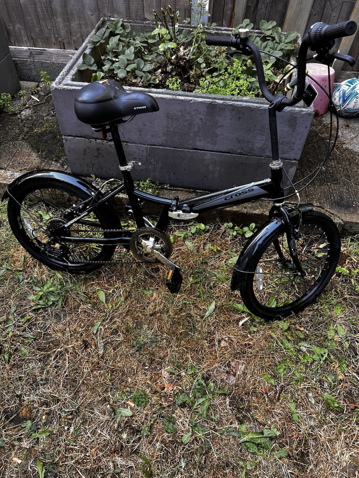 Cross 20” Folding Bike Shimano 7 Speed Adult Bicycle Black Foldable